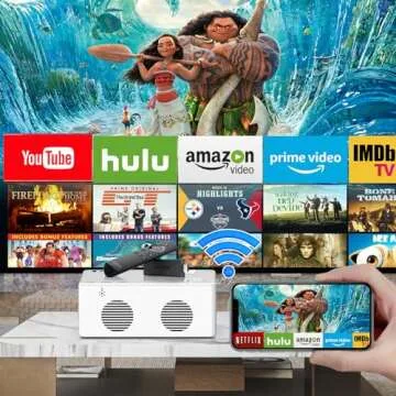 TMY Mini WiFi Projector 1080P HD for Home Entertainment