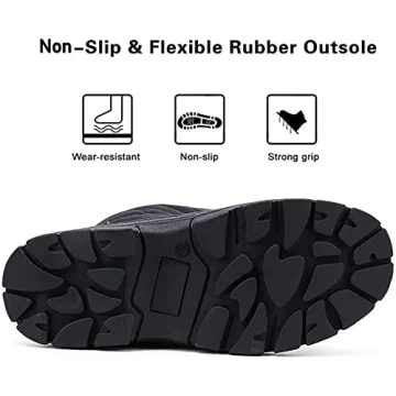 ALEADER Waterproof Winter Boots for Men Hiking Shoes