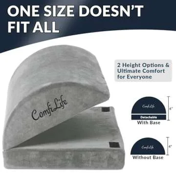 ComfiLife Foot Rest Under Desk for Office Use – Adjustable Height Memory Foam Foot Stool Under Des...