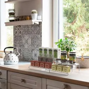 Deco Brothers Spice Rack Expandable Shelf Organizer