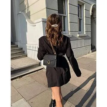 JW PEI Vegan Leather Small Crossbody Bag with Chain