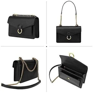 JW PEI Vegan Leather Small Crossbody Bag with Chain