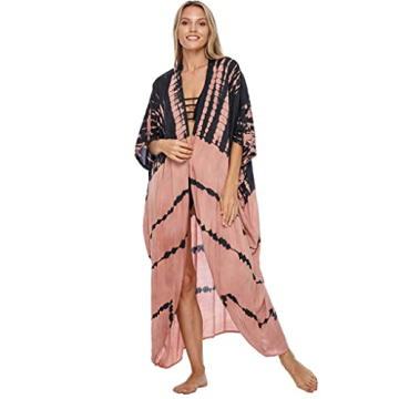 SHU-SHI Womens Loose Kimono Oversized Cardigan Casual Tie Dye Beach Coverups Plus Size