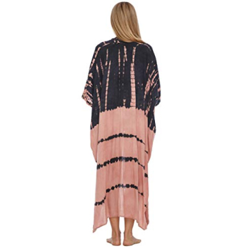 SHU-SHI Womens Loose Kimono Oversized Cardigan Casual Tie Dye Beach Coverups Plus Size
