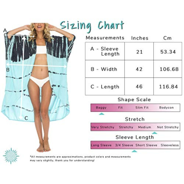 SHU-SHI Womens Loose Kimono Oversized Cardigan Casual Tie Dye Beach Coverups Plus Size