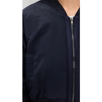 Stylish MOON RIVER Navy Bomber Jacket for Women