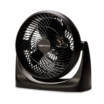 Amazon Basics 11-Inch Air Circulator Fan - Ultra Quiet, 3 Speed, Portable Cooling