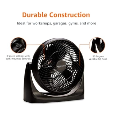 Amazon Basics 11-Inch Air Circulator Fan Quiet Portable Cooling