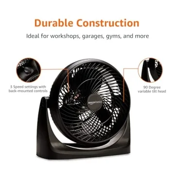 Amazon Basics 11-Inch Air Circulator Fan Quiet Portable Cooling