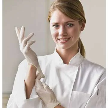 Adenna Handy Guard 4 mil Latex Powder Free Gloves (White, Large) Box of 100