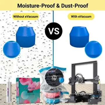 ATARAXIA ART Filament Storage Bag kit 41pcs,1 Bag Store 2 Spool Total 20, Box 10 Bags/Desiccant/Clip/Humidity Indicator Card/Hand Pump, Vaccum Seal PLA Storage Rack or Using After Filament Dryer Box