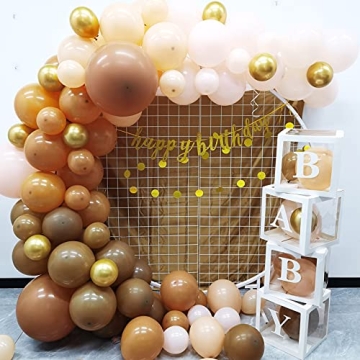 137pcs Pastel Brown Balloon Arch Kit for Celebrations
