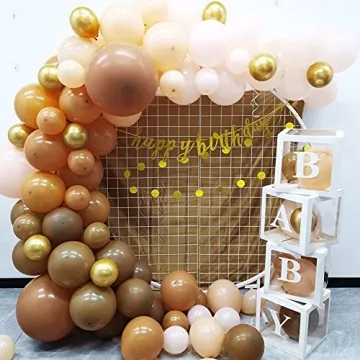 137pcs Pastel Brown Balloon Arch Kit for Celebrations