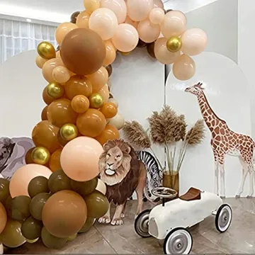 137pcs Pastel Brown Balloon Arch Kit for Celebrations