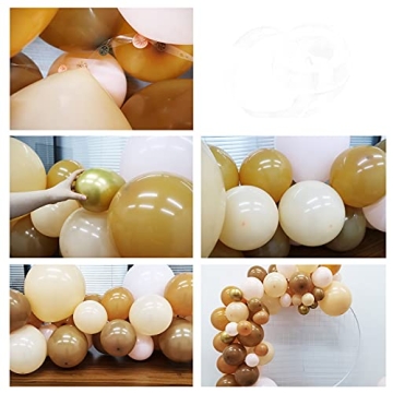137pcs Pastel Brown Balloon Arch Kit for Celebrations