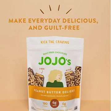 JOJO's Guilt-Free Peanut Butter Delight Dark Chocolate - 7 Bars