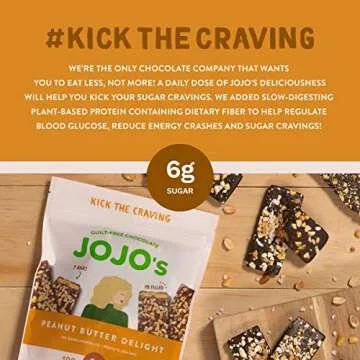 JOJO's Guilt-Free Peanut Butter Delight Dark Chocolate - 7 Bars