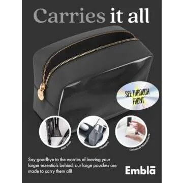 Embla Clear Cosmetic Bag - Stylish Makeup Organizer