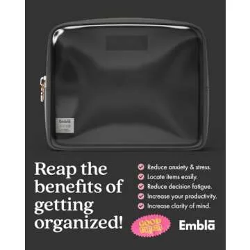 Embla Clear Cosmetic Bag - Stylish Makeup Organizer