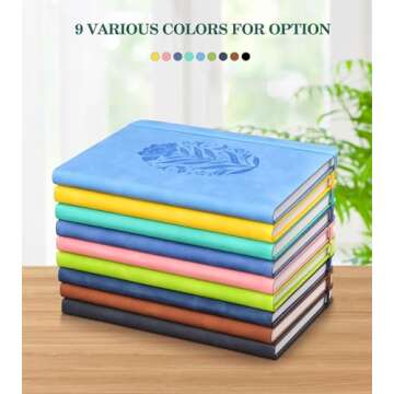 Lined Journal Notebook for Women, A5 Pink Hardcover Leather Journals for Writing, 200 Pages Thick Travel Daily Journal, College Ruled Notebook for Work School, Note Taking, Business 5.75'' X 8.38''