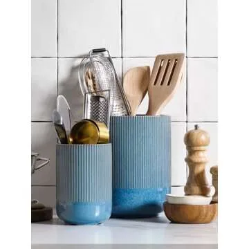 LE TAUCI Utensil Holder Set for Kitchen & Home Decor