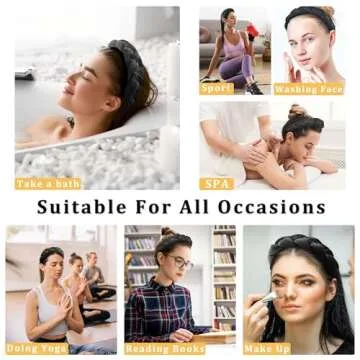 RINVEE Headbands for Women Fashion Criss Cross Hairband Velvet Braided Hair Accessories, Gray