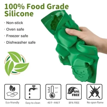 JOERSH 3PCS Silicone Baking Molds for Creative Treats