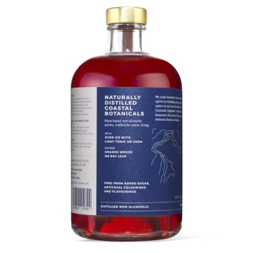 Pentire Coastal Spritz 70cl - Botanical Alcohol Free Aperitif - Distilled from Native Cornish Plants - No Added Sugar - Vegan - Nothing Artificial - Non Alcoholic Blood Orange Spritz