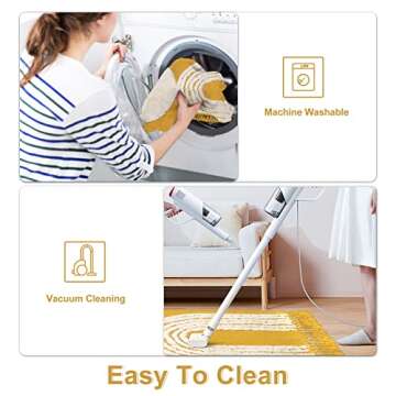 Uphome 3x5 Boho Area Rug for Modern Living Spaces