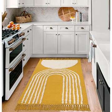 Uphome 3x5 Boho Area Rug for Modern Living Spaces