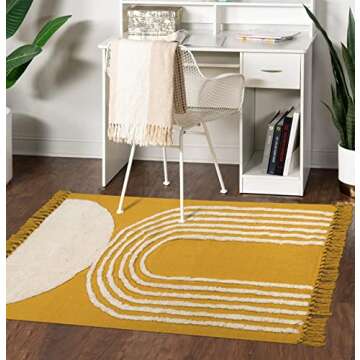 Uphome 3x5 Boho Area Rug for Modern Living Spaces