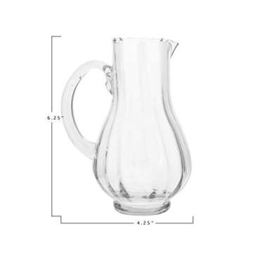 Creative Co-Op Hand-Blown Glass Pitcher 24 oz