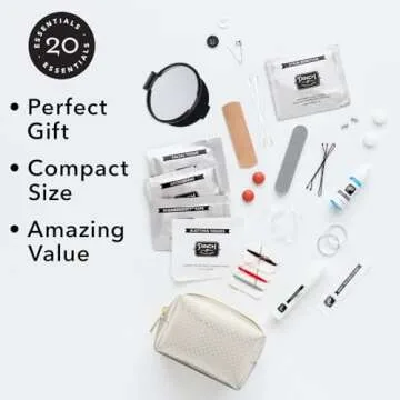 Pinch Provisions Minimergency Kit for M.O.B, Gold, includes 20 Must-Have Emergency Essential Items for The Big Day, Compact, Multi-Functional Zipper Pouch, Perfect Survival Kit for Mother of Bride