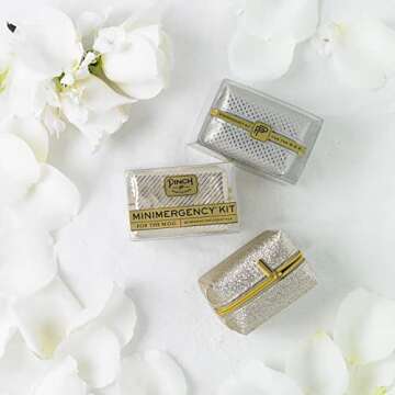 Pinch Provisions Minimergency Kit for M.O.B, Gold, includes 20 Must-Have Emergency Essential Items for The Big Day, Compact, Multi-Functional Zipper Pouch, Perfect Survival Kit for Mother of Bride