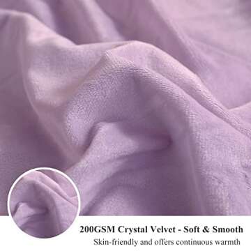 XeGe Plush Shaggy Duvet Cover Set, Luxury Ultra Soft Crystal Velvet Fluffy Bedding Sets 3 Pieces(1 Furry Faux Fur Comforter Cover + 2 Fuzzy Faux Fur Pillow Cases), Zipper Closure(Queen, Orchid Tint)