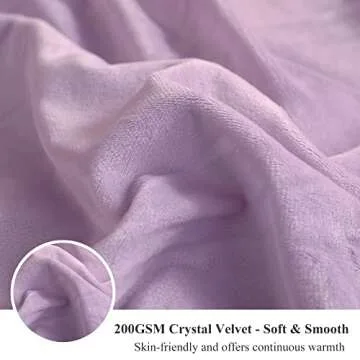 XeGe Plush Shaggy Duvet Cover Set, Luxury Ultra Soft Crystal Velvet Fluffy Bedding Sets 3 Pieces(1 Furry Faux Fur Comforter Cover + 2 Fuzzy Faux Fur Pillow Cases), Zipper Closure(Queen, Orchid Tint)