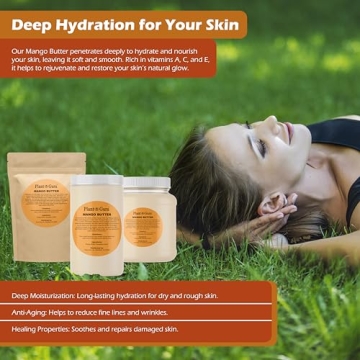 Pure Raw Mango Butter 16 oz for Skin and Hair Care