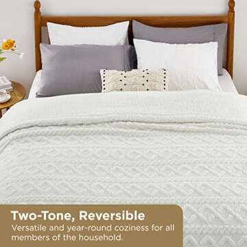Bedsure Sherpa King Size Blanket - Luxurious, Cozy, Gift-Ready for All Seasons