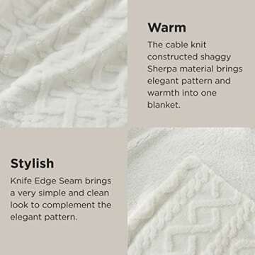 Bedsure King Size Sherpa Blanket - Stylish and Cozy