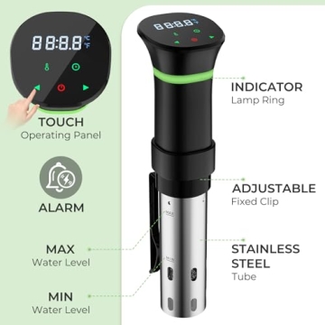 Vpcok Sous Vide Cooker with Recipe Book and Digital Display