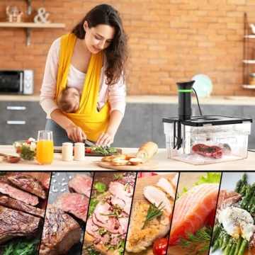 Vpcok Sous Vide Cooker with Recipe Book and Digital Display