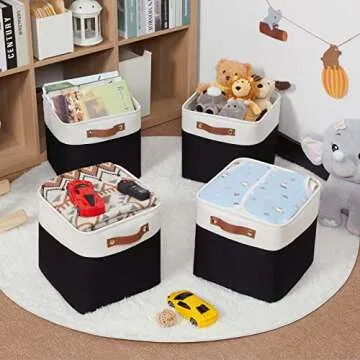 Stylish HNZIGE Foldable Storage Baskets Set for Home