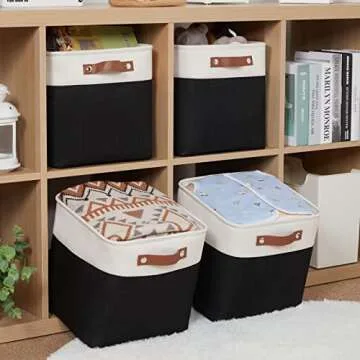 Stylish HNZIGE Foldable Storage Baskets Set for Home