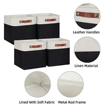 Stylish HNZIGE Foldable Storage Baskets Set for Home