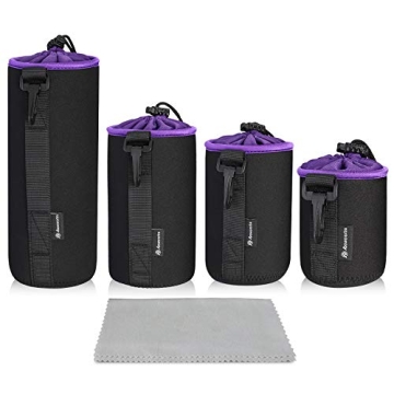 Powerextra Lens Pouch Set for DSLR Gear Protection