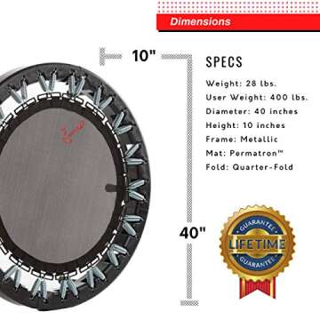 Ultimate Rebounder by Rebound Air - Mini Fitness Trampoline