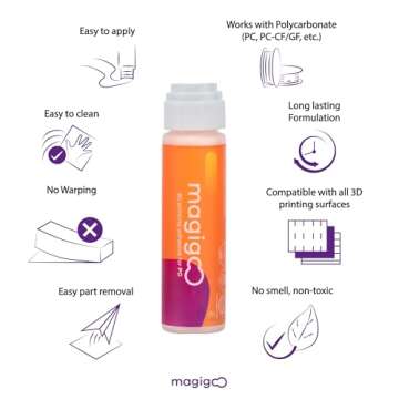 Magigoo - MPC2018 3D Printer Adhesive Glue - Long-Lasting and Reduces Warping for Polycarbonate Fila...
