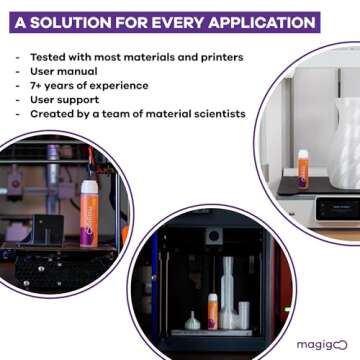 Magigoo - MPC2018 3D Printer Adhesive Glue - Long-Lasting and Reduces Warping for Polycarbonate Filament on Flex Plate, Glass, PEI, Buildtak, Kapton - 3D Printing Accessories, Tools or Supplies (50ml)