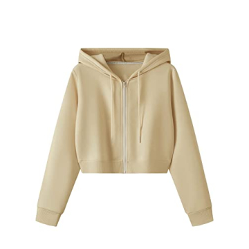SweatyRocks Women's Zip Up Crop Sweatshirt - Chic Comfort