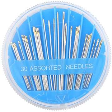 Hekisn 30pcs Premium Hand Sewing Needles, 6 Sizes 30-Count Assorted Sewing Needles, Stitching Needles for Hand Sewing Repair，Sewing Sharp Needles Sewing Repair Embroidery Needles (1, Blue)
